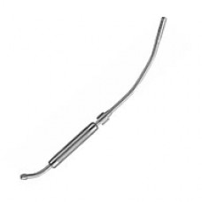 COOLEY VENTRICULAR SUCTION TUBE, ANGLED, With Cylindrical Perforated Suction Tip, 8mm