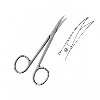 WALKER IRIS SCISSORS, CURVED TO SIDE 10CM