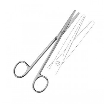 BEUSE VASCULAR SCISSORS, STRAIGHT, delicate, with fine serrated edges 14 CM