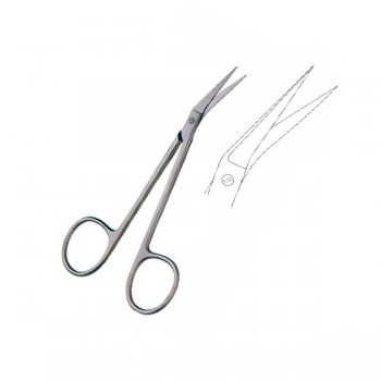 IRIS SCISSORS. SHARP, ANGLED TO SIDE 9 to 12 CM