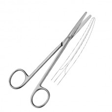 BEUSE VASCULAR SCISSORS, CURVED, delicate, with fine serrated edges 14 to 18 CM
