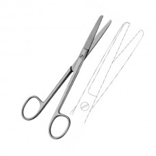 WERTHEIM DISSECTING SCISSORS, BLUNT TIPS, DELICATE, STRAIGHT 14.5cm