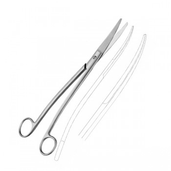 SIEBOLD UTERINE SCISSORS, S-SHAPED 24.5CM