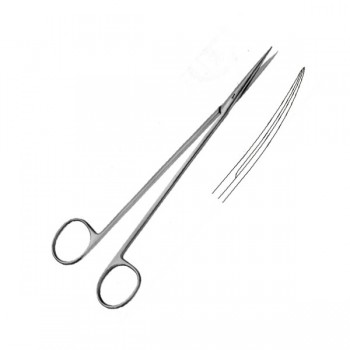 DEMARTEL DISSECTING SCRS, SH/SH, CURVED 18CM