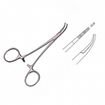 RAIMONDI SCALP FORCEPS, 12.5CM, 1X2 TEETH