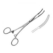 Mikulicz Peritoneal Forceps with screw-join curved 1 x 2 teeth 18CM