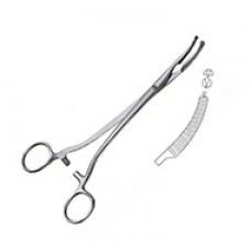 Mikulicz  Peritoneal Forceps, heavy pattern curved, screw joint  1 x 2 teeth 20CM