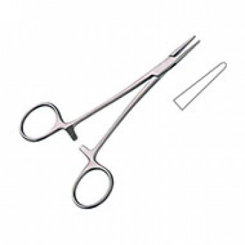 HALSEY NEEDLE HOLDER, SMOOTH JAWS 13.5CM