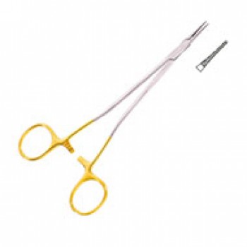 MICROVASCULAR T.C. NEEDLE HOLDER, 14CM, SERRATED