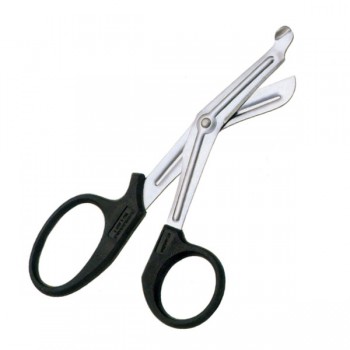 UNIVERSAL BANDAGE & CLOTHING SCRS, (BLACK HANDLE) 15 to 18CM