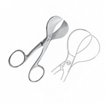 UMBILICAL SCISSORS, USA PATTERN, 10.5CM