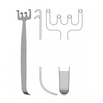 WALTER Retractor, 4 Prongs, 19cm