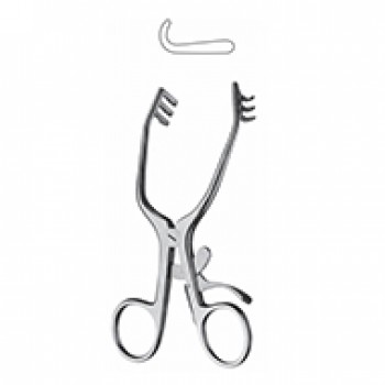 SCHUKNECHT RETRACTOR, 3X3 SHARP PRONG 13.CM