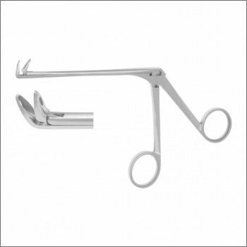 Nasal Forceps curved upper 90° , tip diameter 2 mm, 12cm