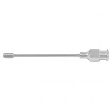 Mock Heparin Flushing Needle Button End With Luer Lock Connection Stainless Steel, 6.5 cm - 2 1/2" Tip Size Ø 2.9 x 0.8 mm