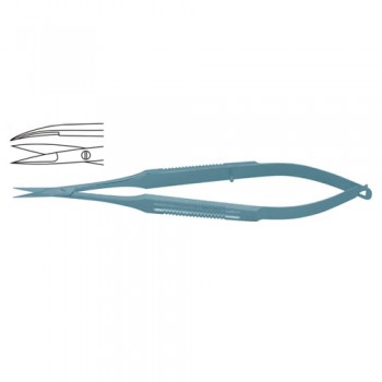 Micro Scissor Curved - Flat Handle Titanium, 21 cm - 8 1/4" Blade Size 10 mm