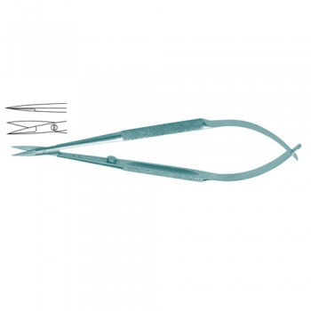 Micro Scissor Straight - Round Handle Titanium, 15 cm - 6" Blade Size 10 mm