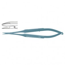 Micro Scissor Curved - Flat Handle Titanium, 18 cm - 7" Blade Size 10 mm