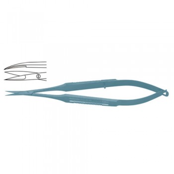 Micro Scissor Curved - Flat Handle Titanium, 15 cm - 6" Blade Size 10 mm