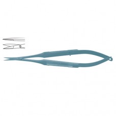 Micro Scissor Straight - Flat Handle Titanium, 18 cm - 7" Blade Size 10 mm