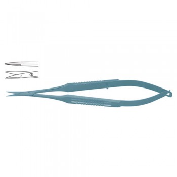 Micro Scissor Straight - Flat Handle Titanium, 15 cm - 6" Blade Size 10 mm