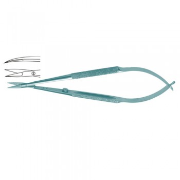 Micro Scissor Curved Round - Handle Stainless Steel, 15 cm - 6" Blade Size 10 mm